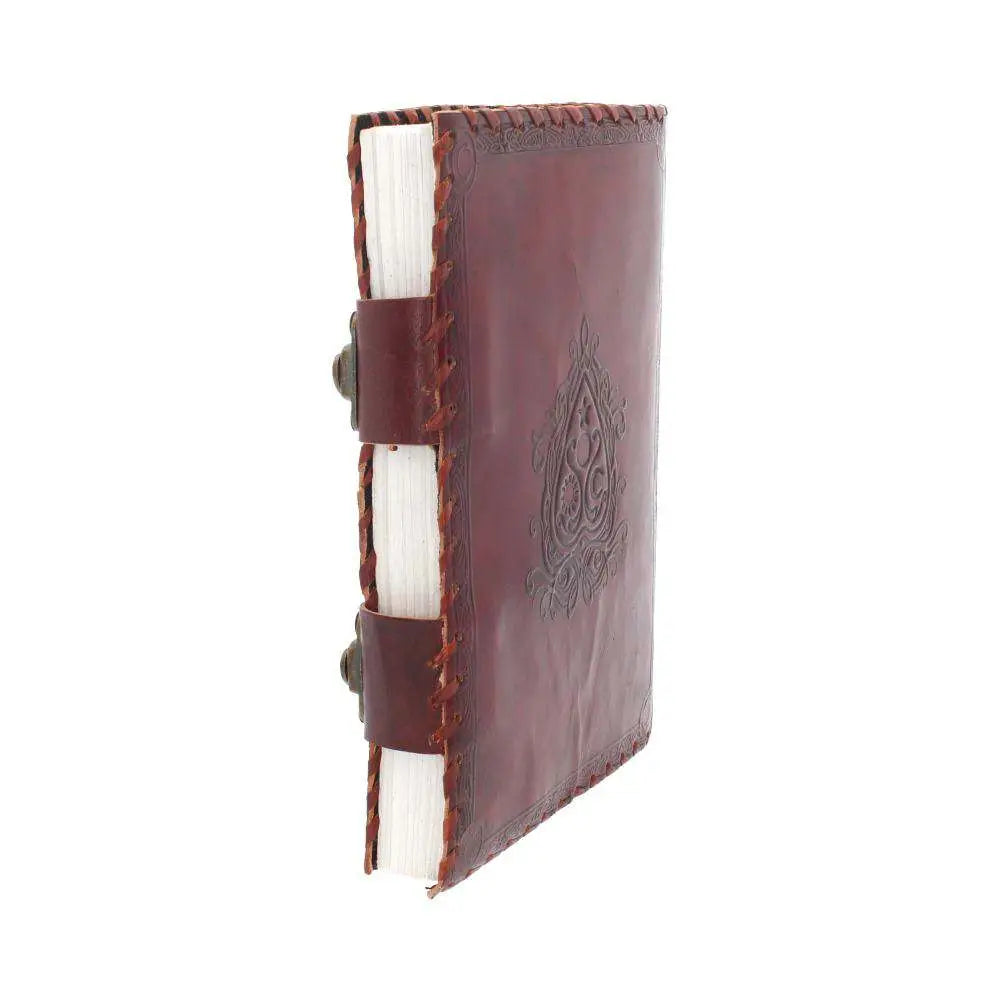 LEATHER DIARY EMBOS  SPIRIT BOARD & LOCK