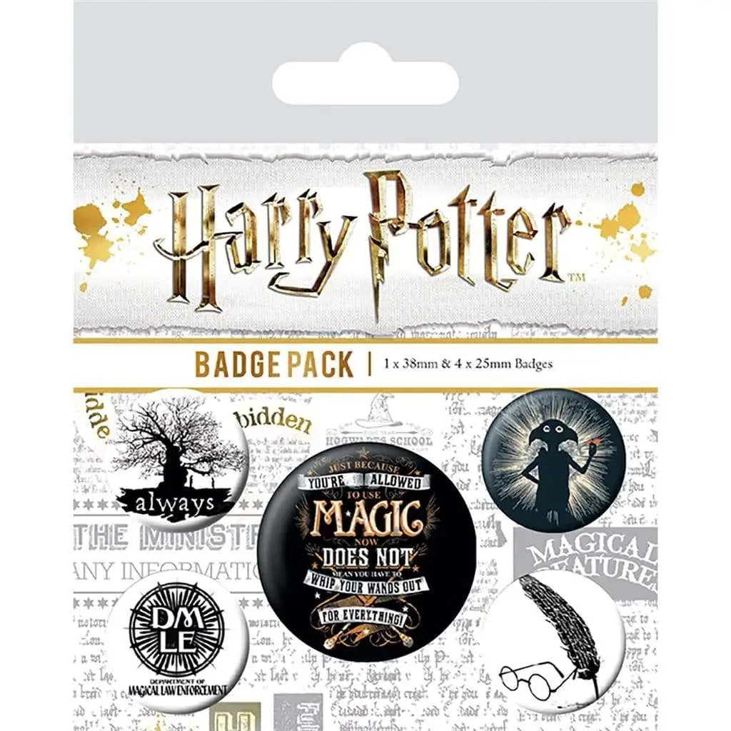 HARRY POTTER SYMBOLS BADGE PACK