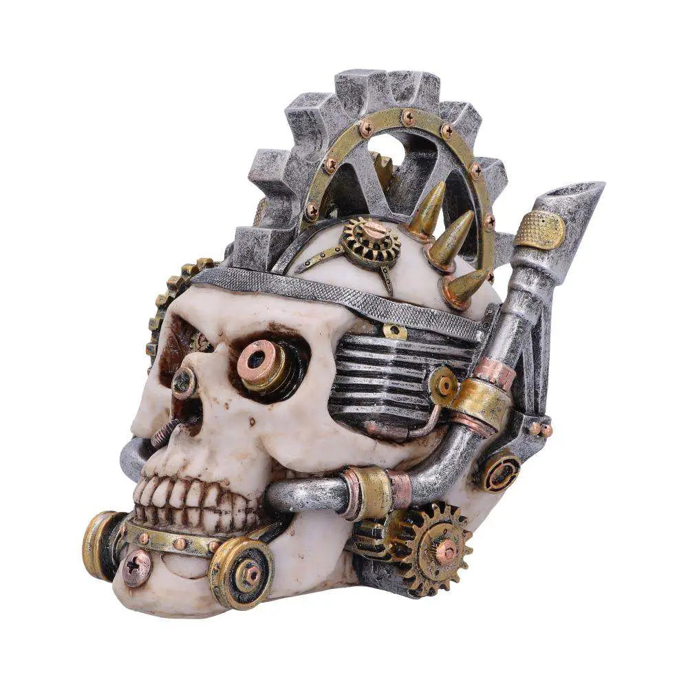 STEAMPUNK MECHANICAL METAL HEAD SKULL