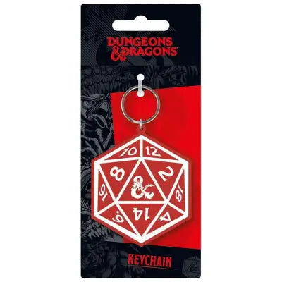 DUNGEONS & DRAGONS-D20 RUBBER KEYCHAIN