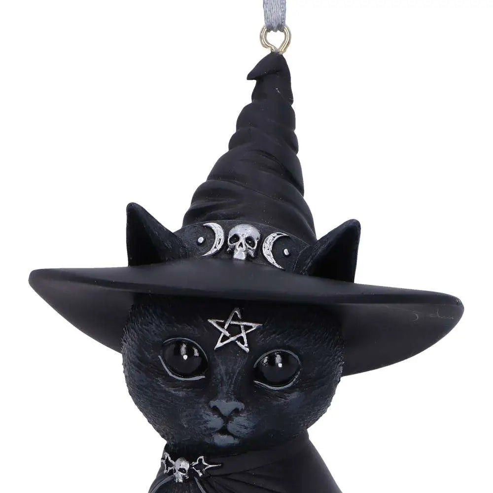 PURRAH BLACK WITCH CAT HANGING ORNAMENT