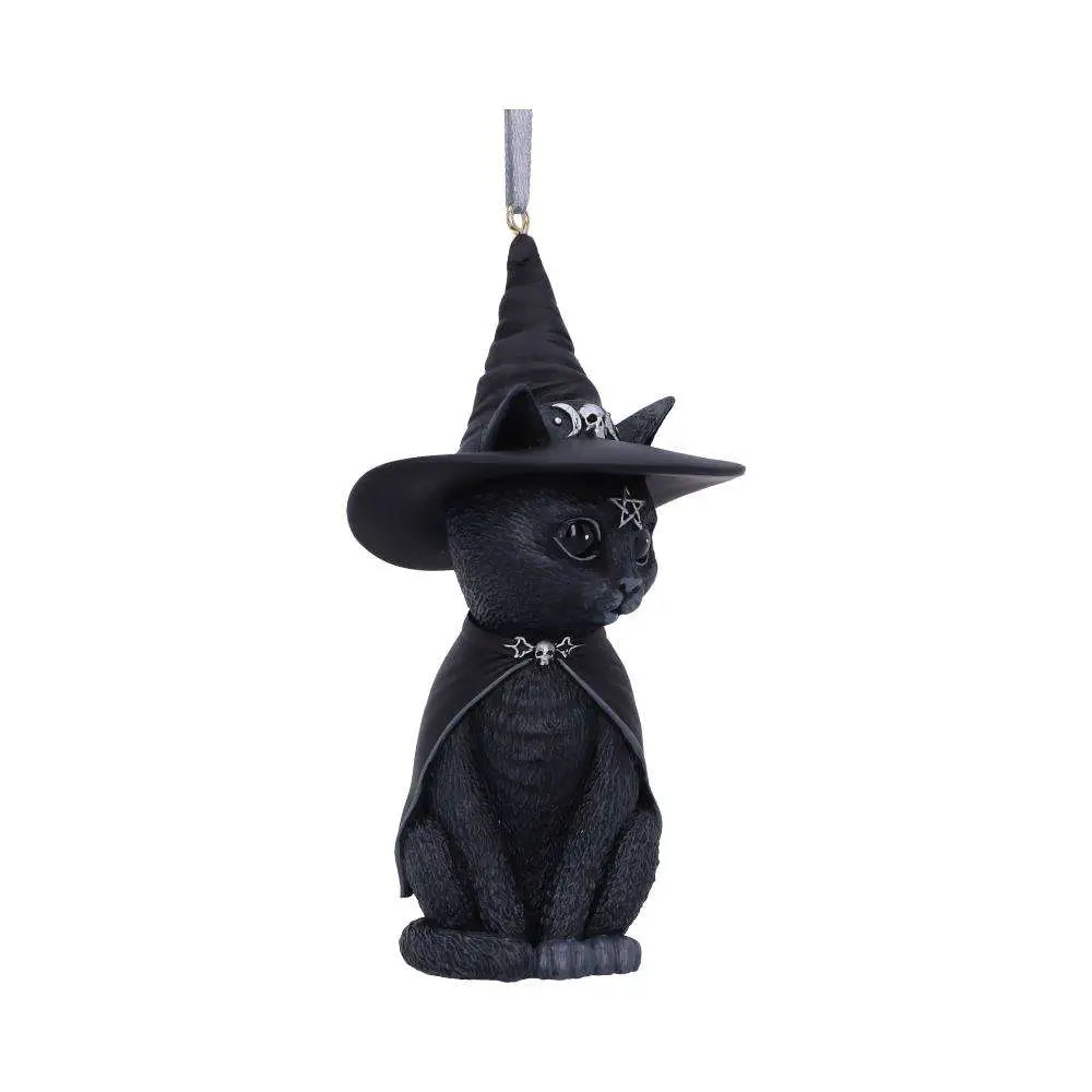 PURRAH BLACK WITCH CAT HANGING ORNAMENT