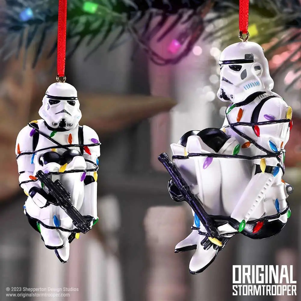 STORMTROOPER IN FAIRY LIGHTS DECORATIVE HANGING ORNAMENT