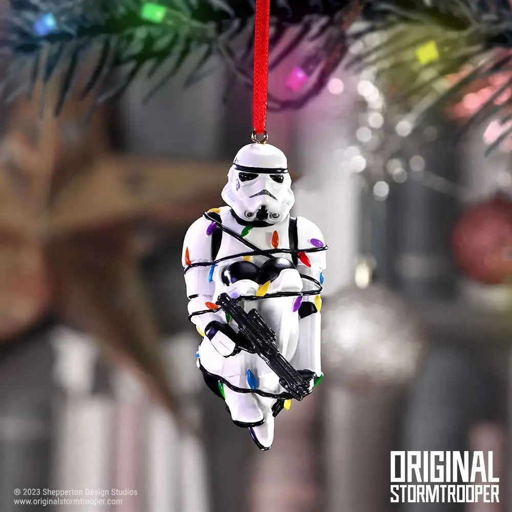 STORMTROOPER IN FAIRY LIGHTS DECORATIVE HANGING ORNAMENT