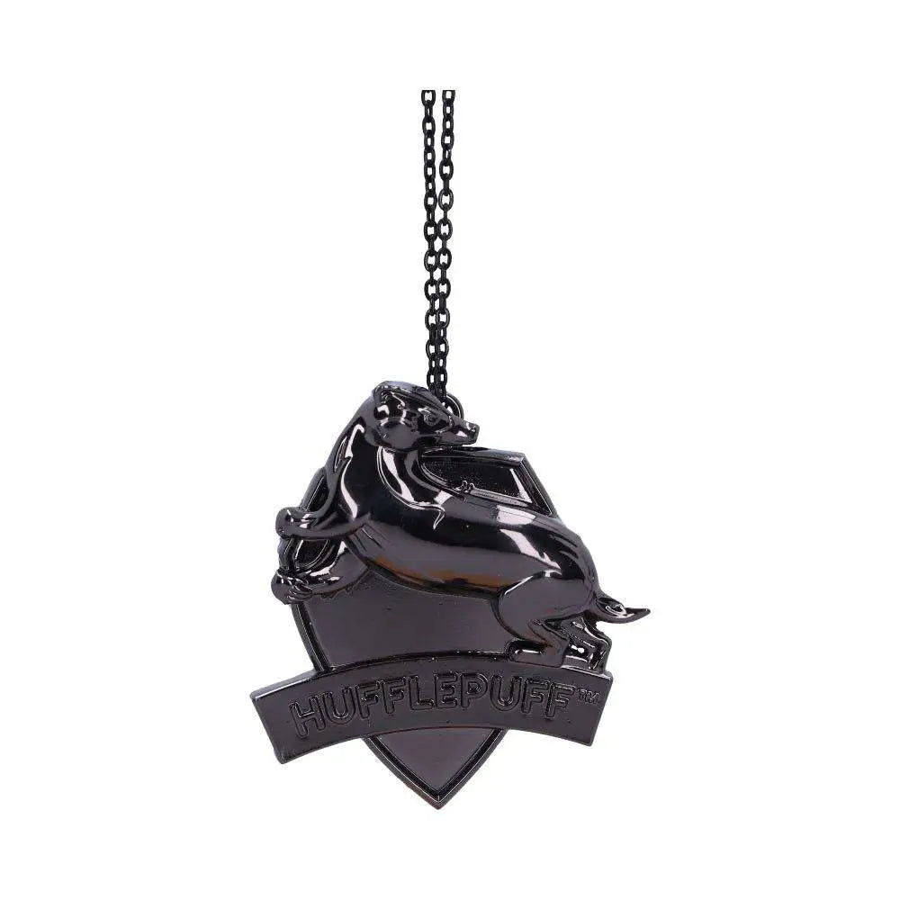 HARRY POTTER HUFFLEPUFF CREST SILVER HANGING ORNAMENT