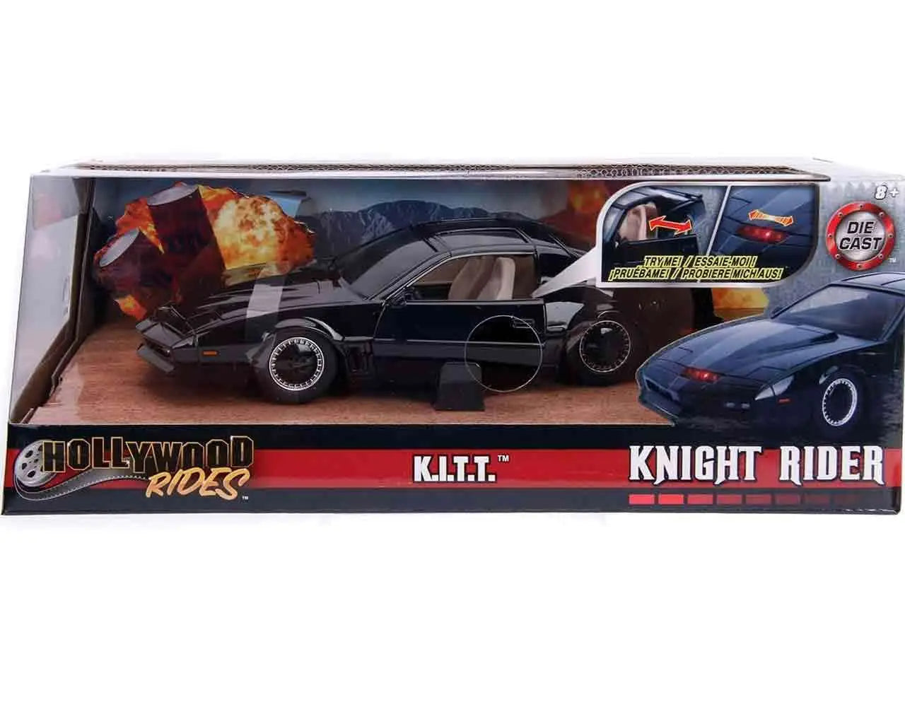 Knight Rider - K.I.T.T. 1982 Pontiac Firebird Trans Am - 1:24 Die-Cast Model With Lights