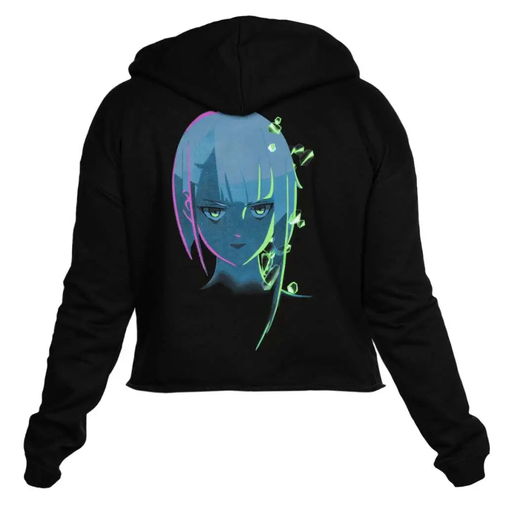 CYBERPUNK EDGERUNNERS NEON LUCY CROP HOODIE S