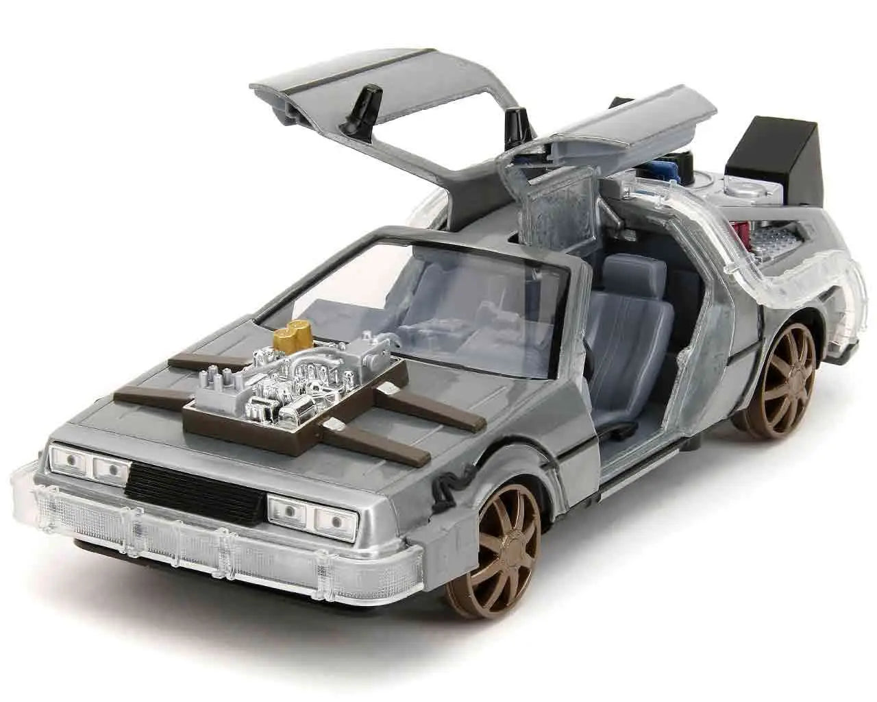 Back To The Future Part 3 - 1982 De Lorean DMC 12 With Railroad Wheels - 1:24 Die-Cast Model Limited Edition