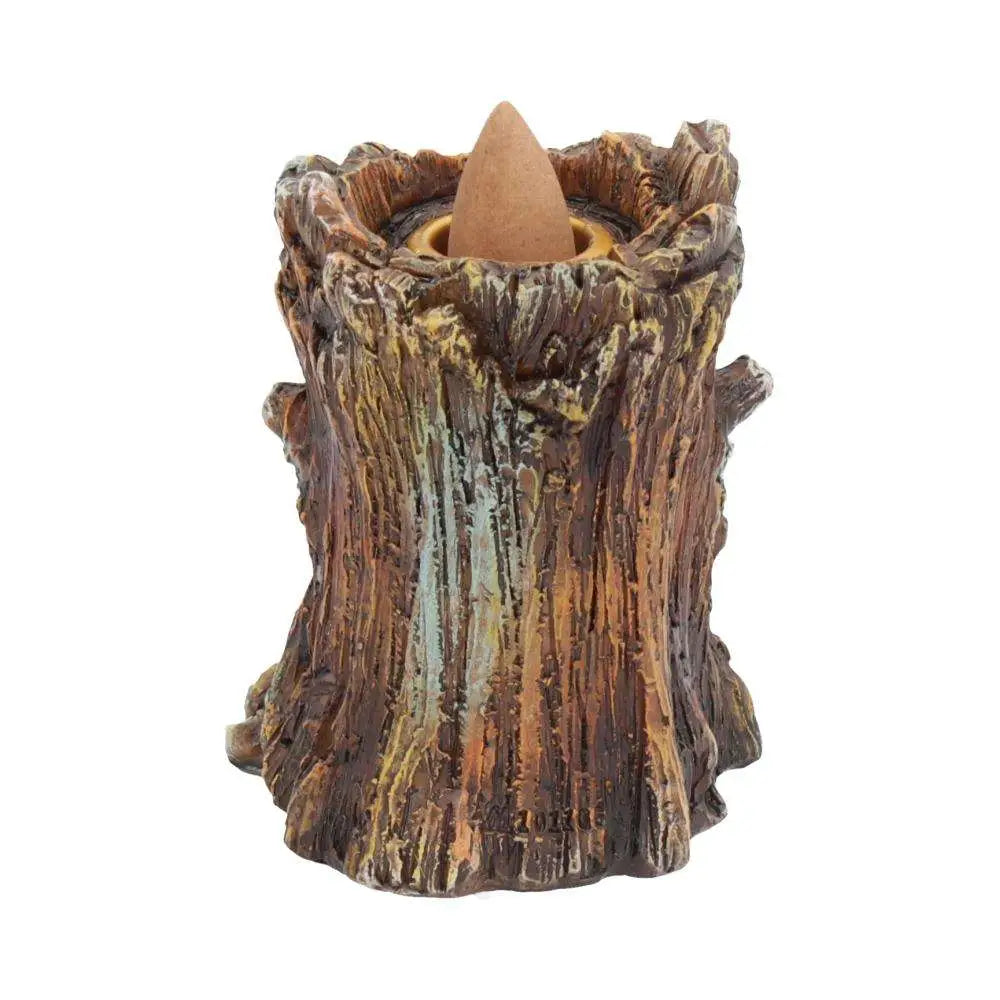 GREEN MAN TREE SPIRIT AGED OAK BACKFLOW INCENSE BURNER