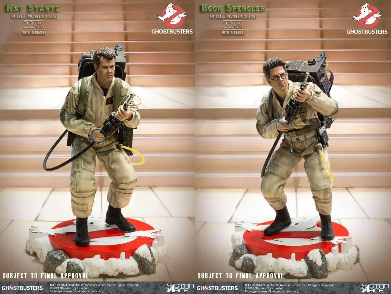 GHOSTBUSTERS EGON & RAY TWIN PACK 1/8 RESIN STATUE