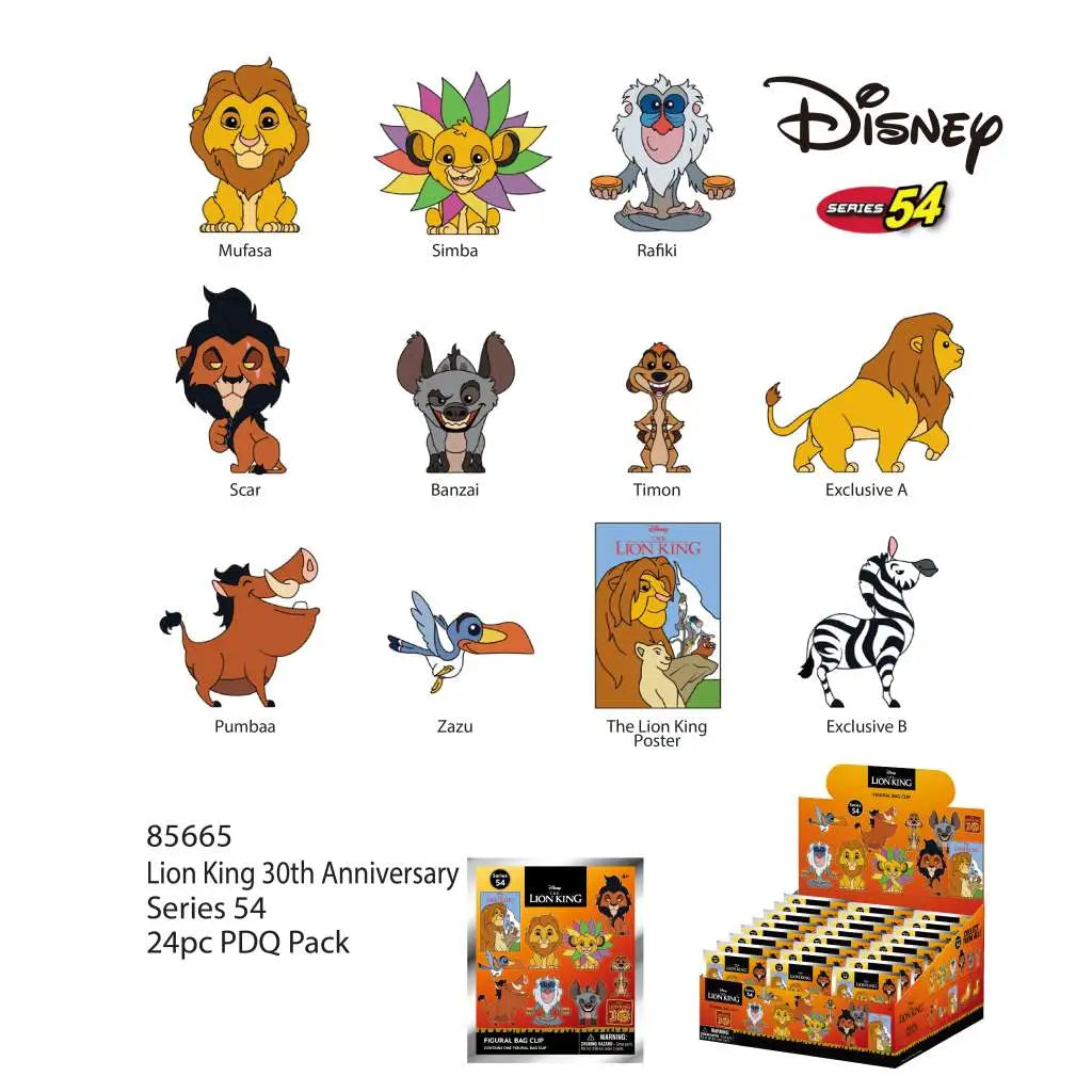 LION KING 30TH ANN BAG CLIP BLIND BOX DISPLAY (24)