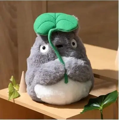 MY NEIGHBOR TOTORO NAKAYOSHI GREY PLUSH WITH LEAF