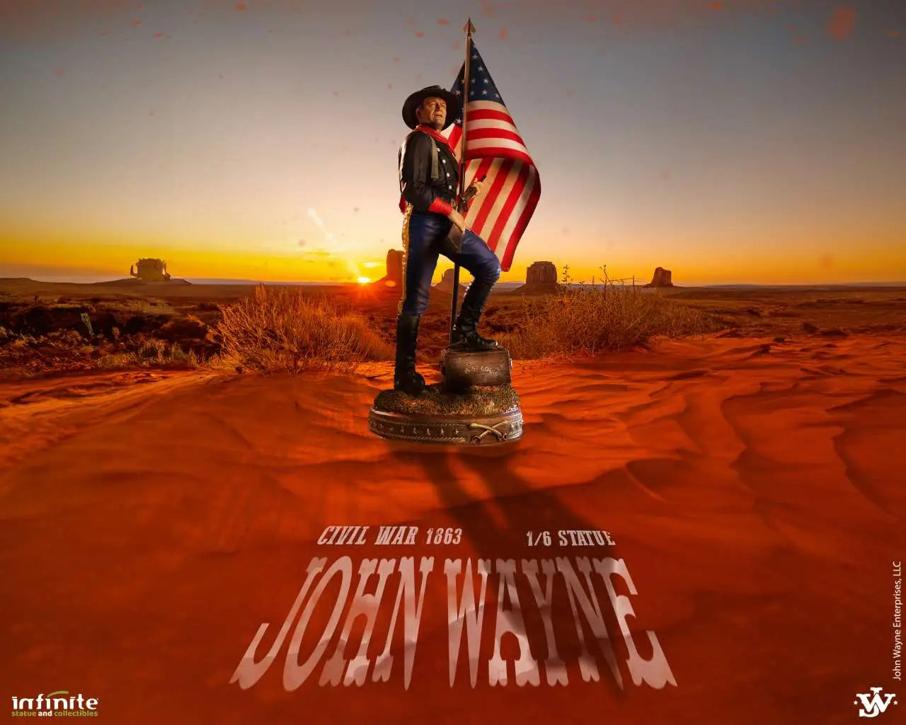 JOHN WAYNE CIVIL WAR 1863 1/6 STATUE