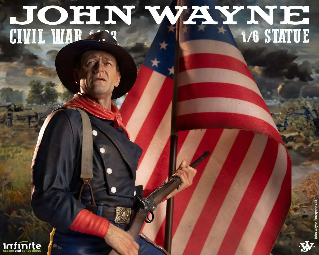 JOHN WAYNE CIVIL WAR 1863 1/6 STATUE