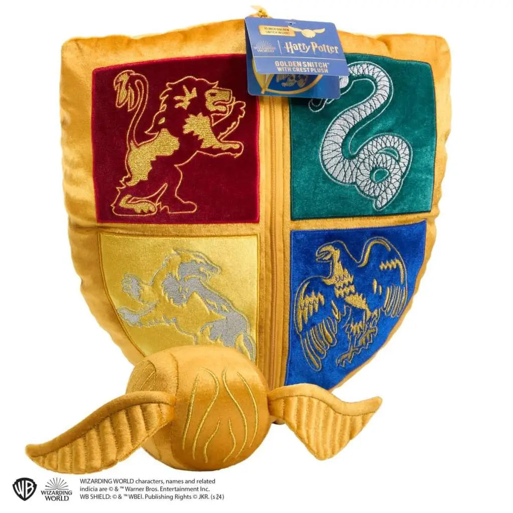 HARRY POTTER GOLDEN SNITCH PLUSH WITH CREST PILLOW