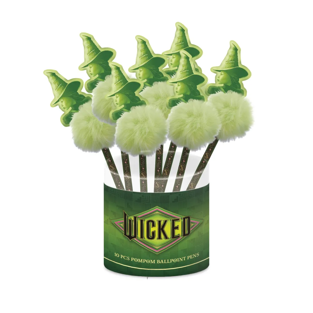 WICKED - Elphaba - Box of 10 Pompom Pens