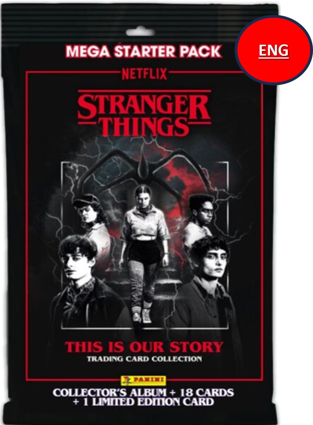 STRANGER THINGS - Panini Starter Pack (1 album +18 TC+ 1 Ed Lim.) - EN