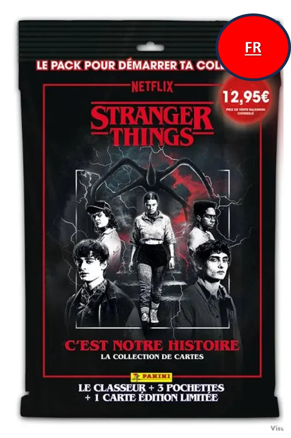 STRANGER THINGS - Panini Starter Pack (1 album +18 TC+ 1 Ed Lim.) - FR