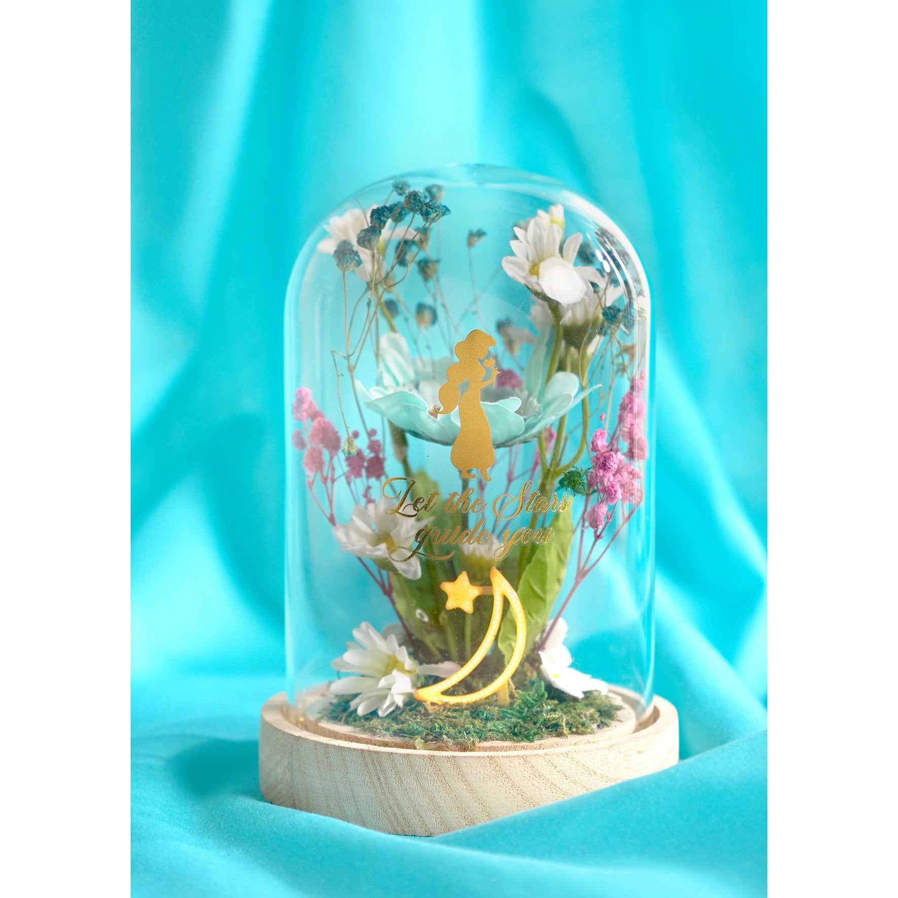 DISNEY PRINCESS - Jasmine - Floral Cloche with a Neon Light