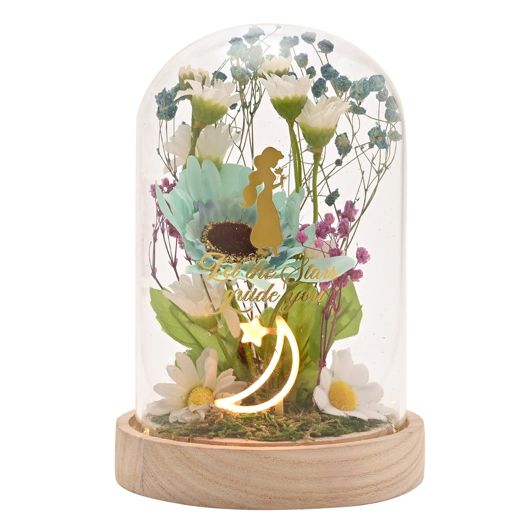 DISNEY PRINCESS - Jasmine - Floral Cloche with a Neon Light