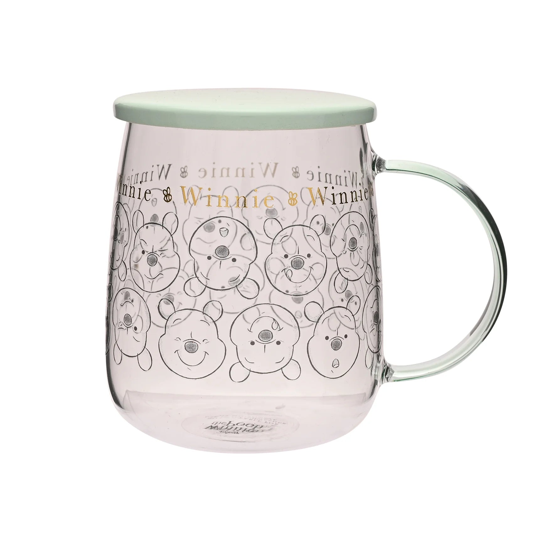 DISNEY - Winnie - Glass Mug with Lid 18oz
