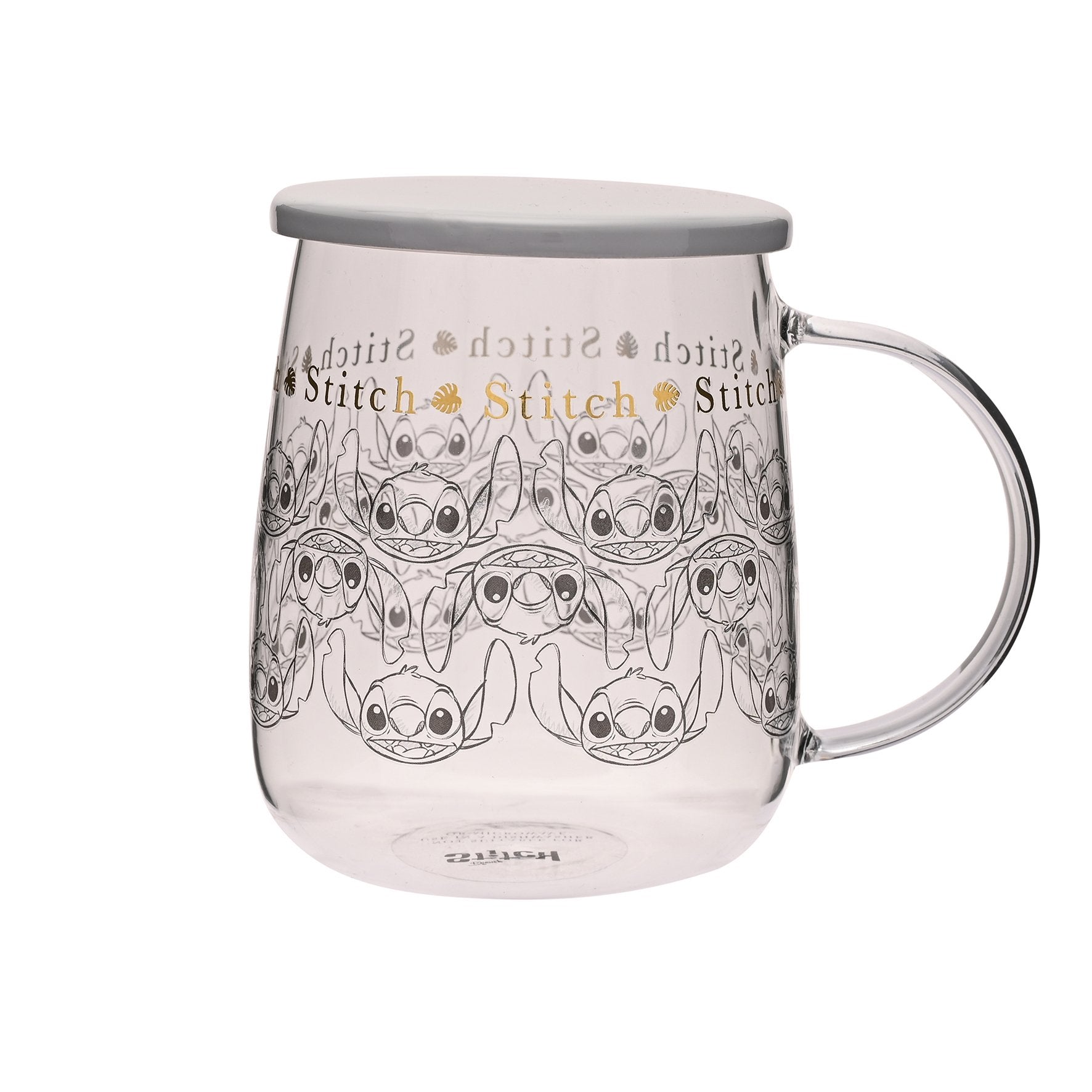 STITCH - Glass Mug with Lid 18oz