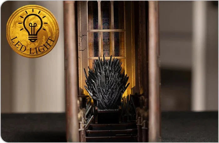 GAME OF THRONES - BOOK NOOK KIT - Iron Throne - 91pc + LED Light