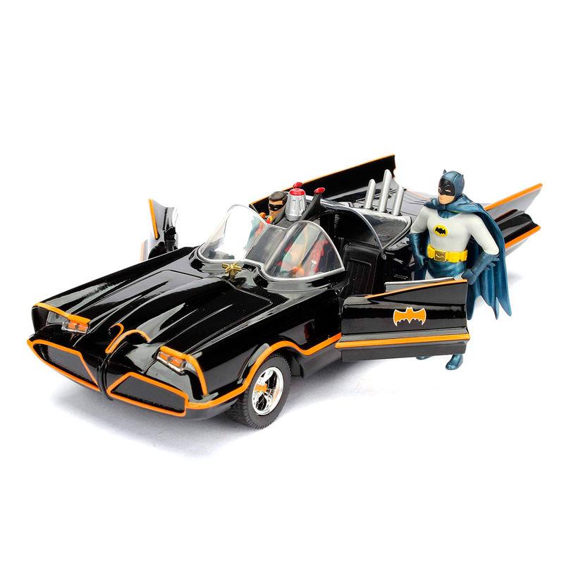 DC COMICS - Batman 1966 Batmobile + Figure Metal Die-Cast - 1:24