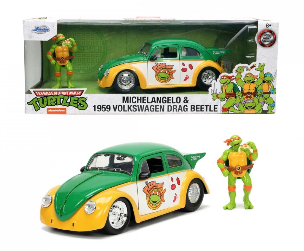 NINJA TURTLES - Michelangelo & 1959 Volkswagen Drag Beetle - 1:24