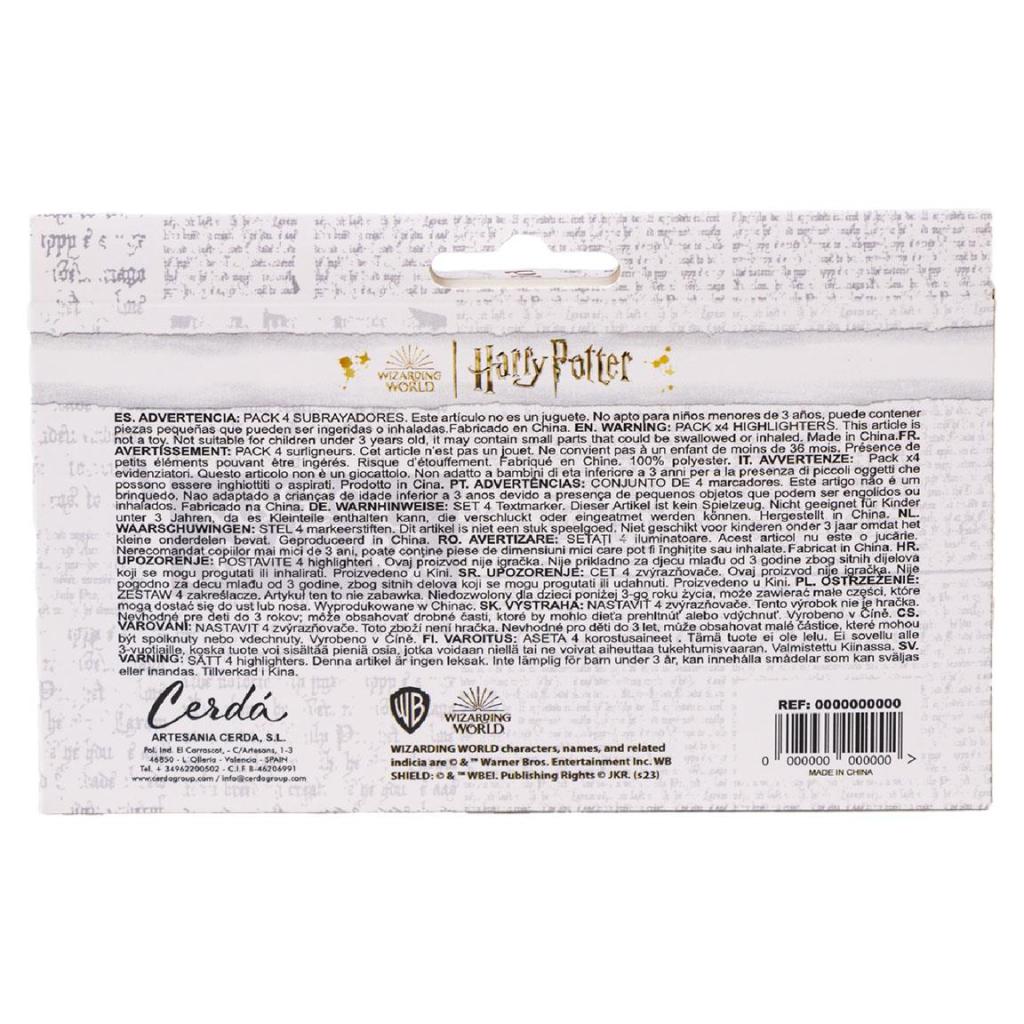 HARRY POTTER - The 4 Houses - Pack of 4 Highlighters