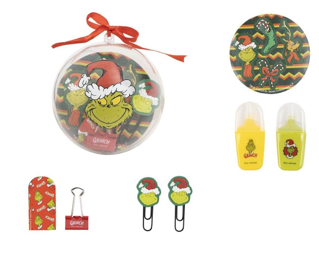 GRINCH - Xmas Bauble - Stationery Box - 7 pc.