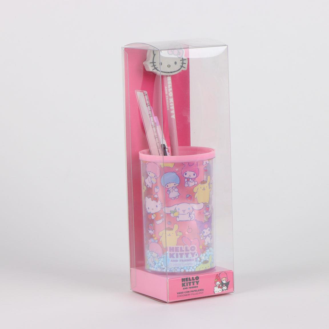 HELLO KITTY & Friends - Stationery Set - Pencil Pot + 3pc.