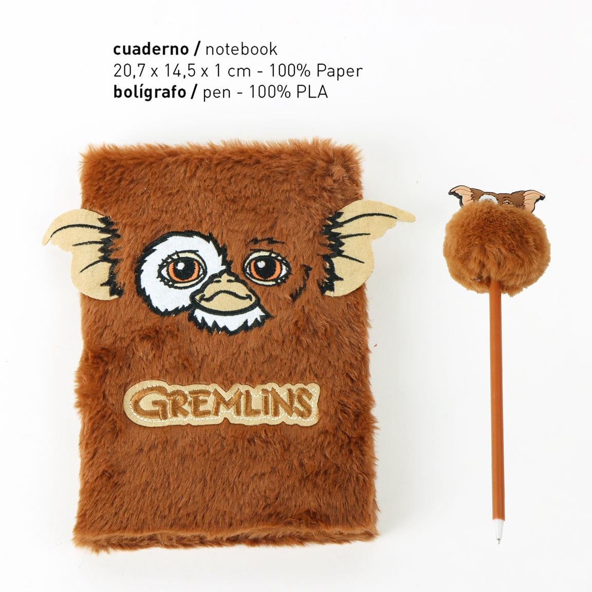 GREMLINS - Stationery Set - A5 Notebook + Pompom Pen