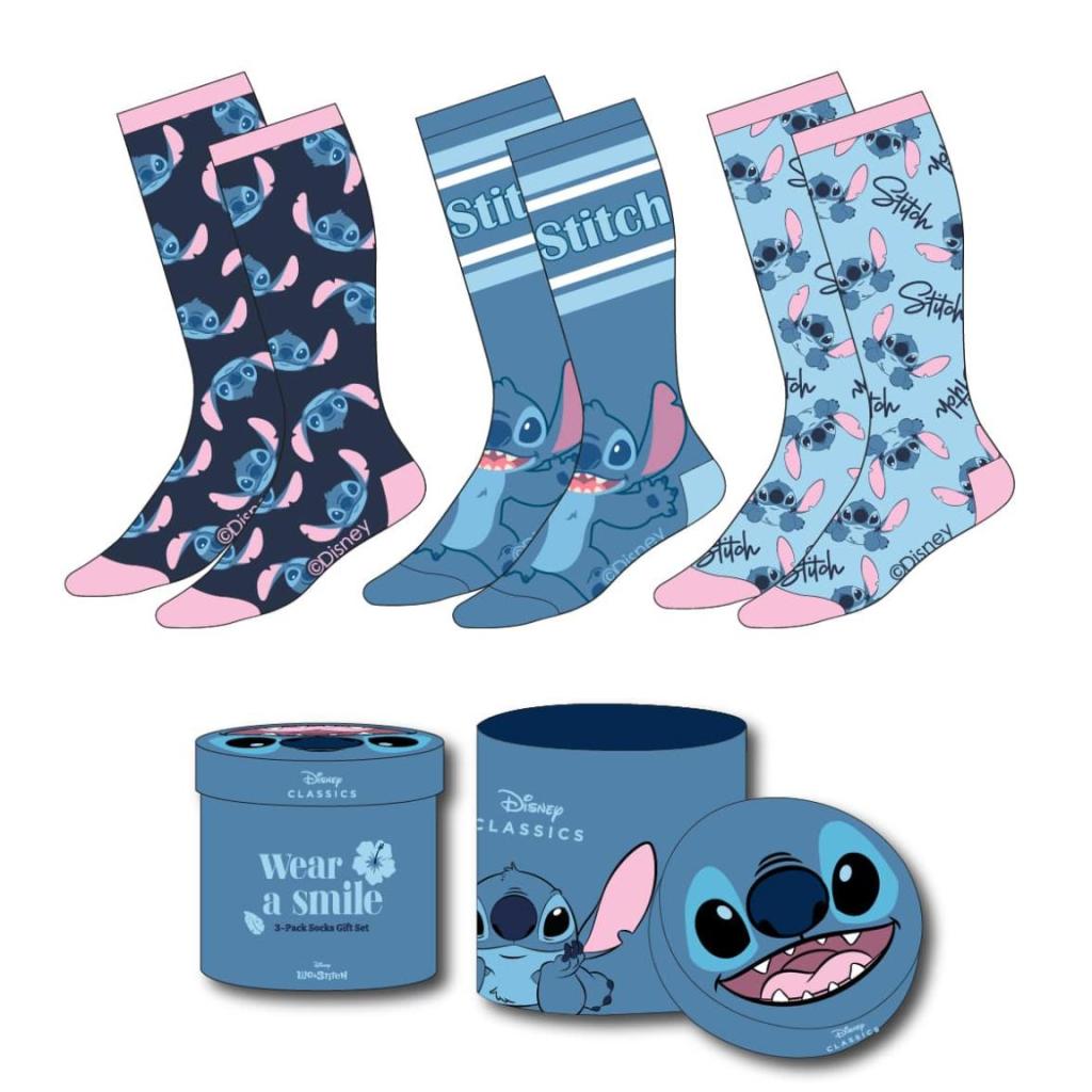 STITCH - Head - 3 Pairs socks Pack (UK Size 3,5-9)