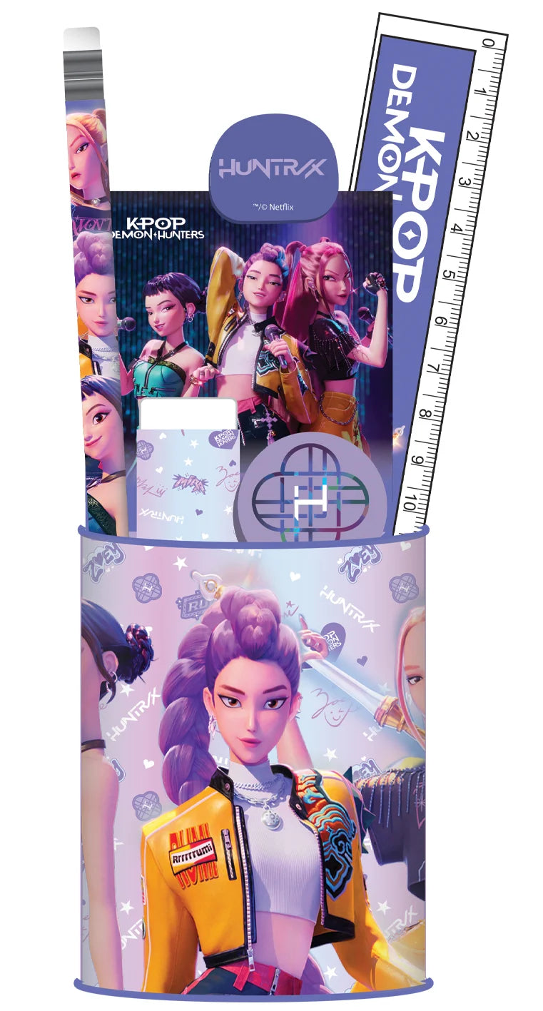 K-POP DEMON HUNTERS - Stationery Set + Pencil Pot - 7pc.