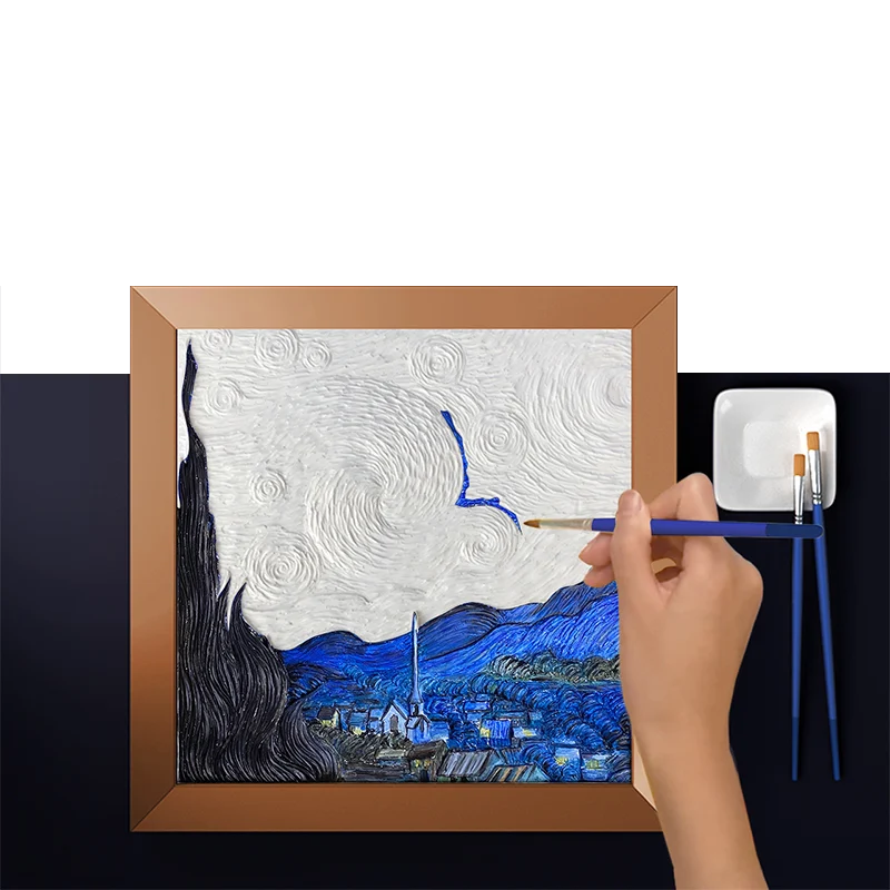 Resin DIY 3D Painting The Starry Night -  34x34cm