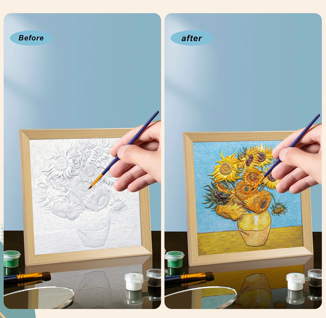 Resin DIY 3D Painting - Sunflower -  34x34cm