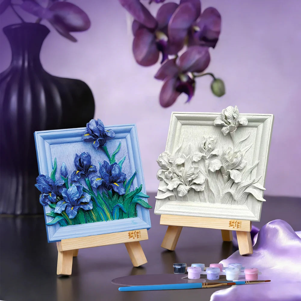 MAGNET DIY - Lilac Irises - Resin DIY 3D Painting Magnet