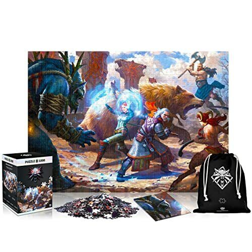 THE WITCHER - Geralt & Triss in battle - Premium Puzzle 1000P