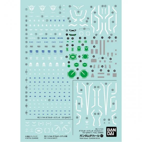 GUNDAM DECAL RG 1/144 Decal 117 00 QanT