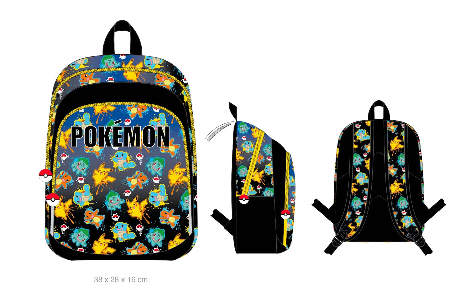 POKEMON - Teams - 2 Compartments BackPack '38x28x16cm'