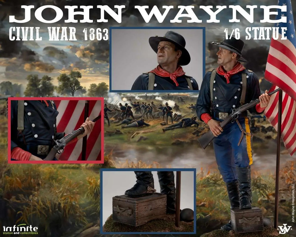 JOHN WAYNE - Civil War 1863 - Statue 1/6 48cm