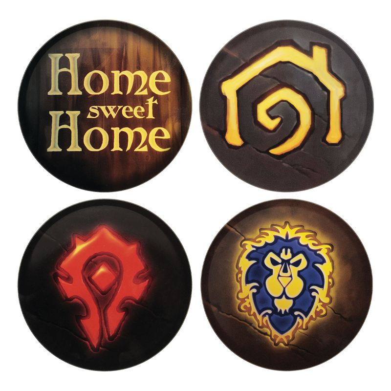 WORLD OF WARCRAFT - 4 Embossed Metal Coasters