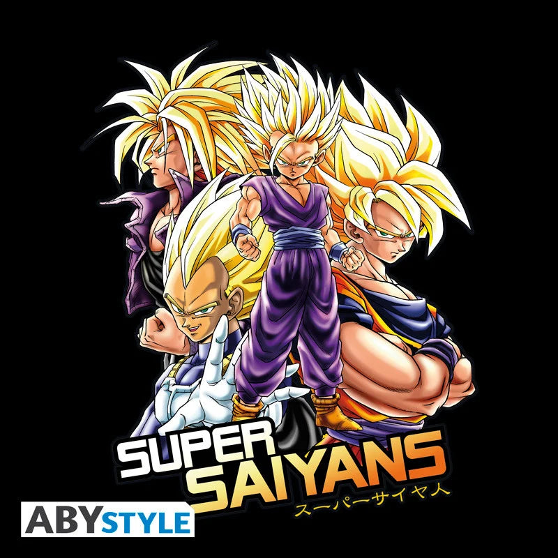DRAGON BALL - T-Shirt DBZ Saiyans Unisex black (S)