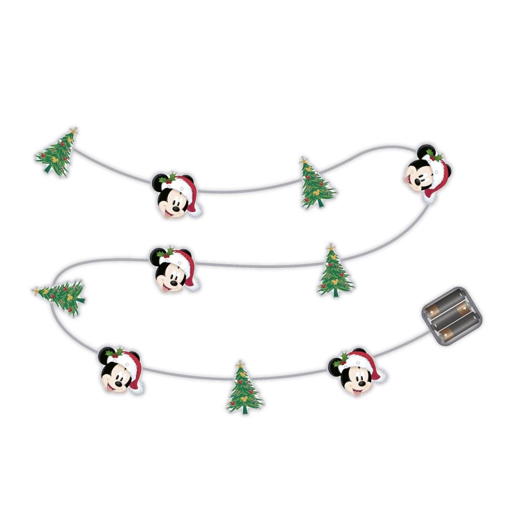 MICKEY - Christmas Lighted Garland - 10 LED - 30 cm