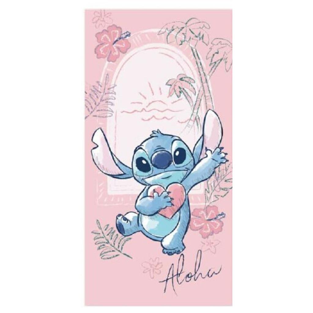 LILO & STITCH - Stitch Pink - Beach Towel 100% Polyester - 70x140cm