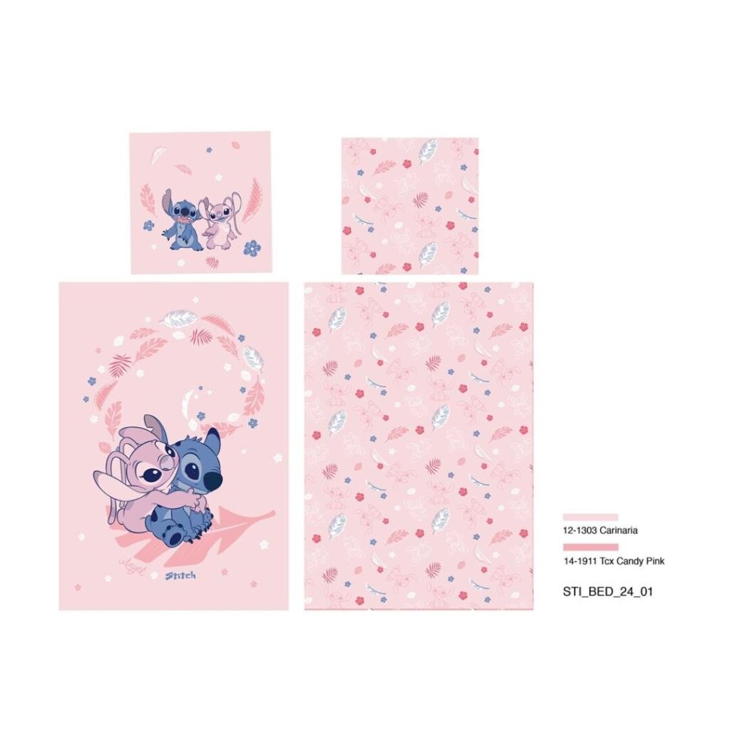 LILO & STITCH - Duvet Cover 140x200cm + 65x65cm - Stitch & Angel