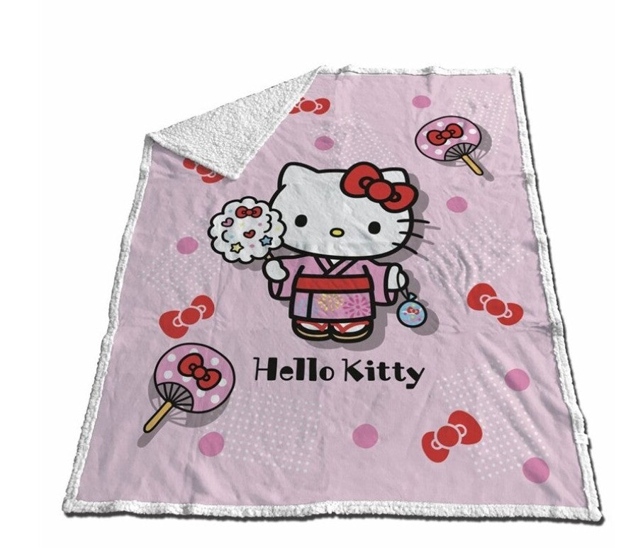 HELLO KITTY - Hello Kitty "Kimono" - Sherpa Blanket 130x170cm