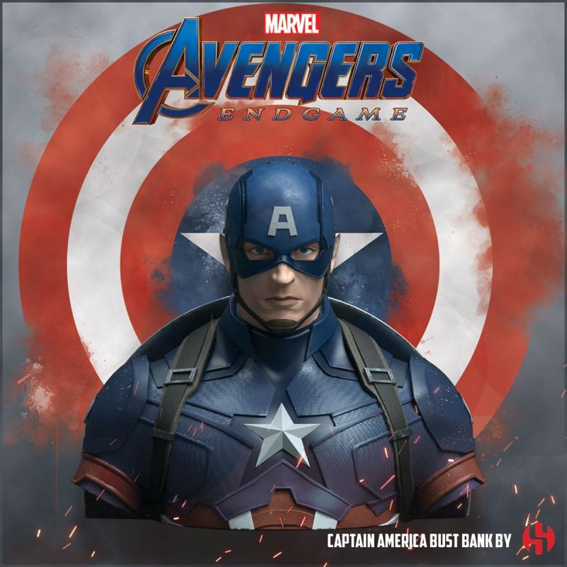 MARVEL - Captain America Avengers Endgame - Money Bank Bust 20 cm