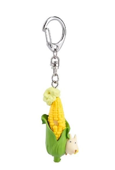 MY NEIGHBOR TOTORO -  Soot sprite in corn with Totoro - 3D Keychain